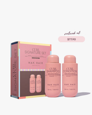 Nak Hair - Signature Curl 350ml Duo Gift Pack – front of pack