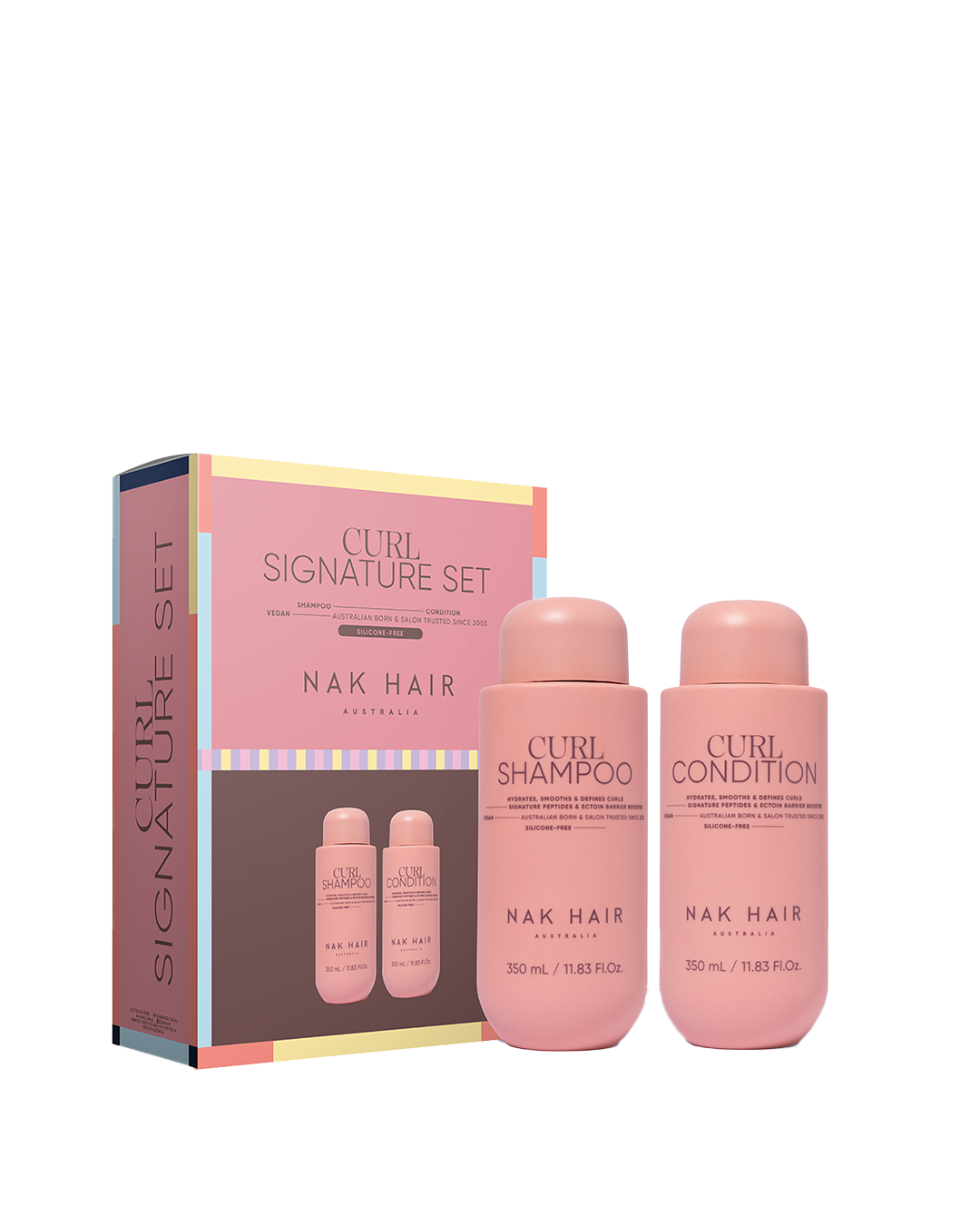 Nak Hair - Signature Curl 350ml Duo Gift Pack – gift pack contents