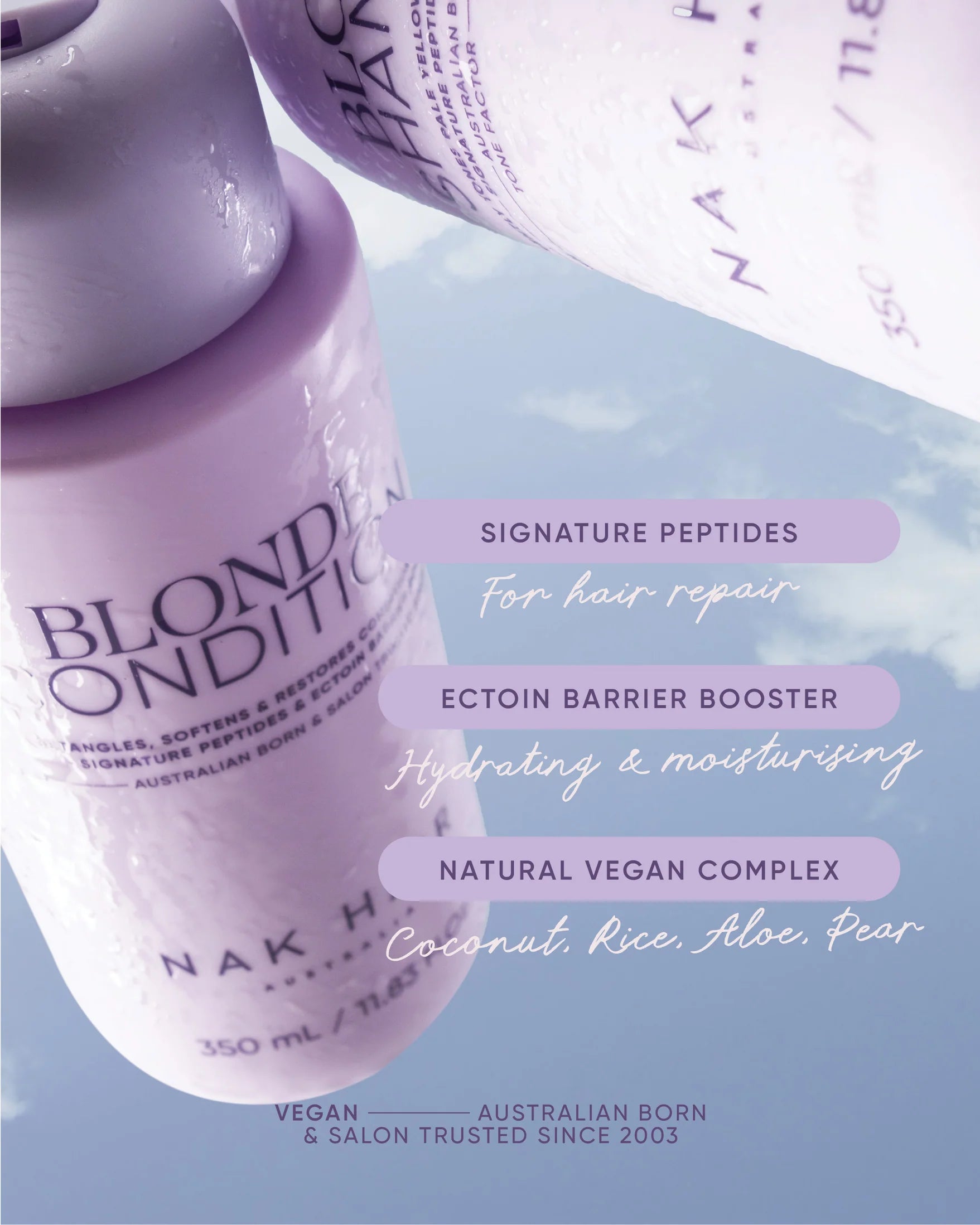 Nak Hair - Signature Blonde Plus Duo Pack - Blonde Plus Shampoo 350ml and Blonde Conditioner 350ml