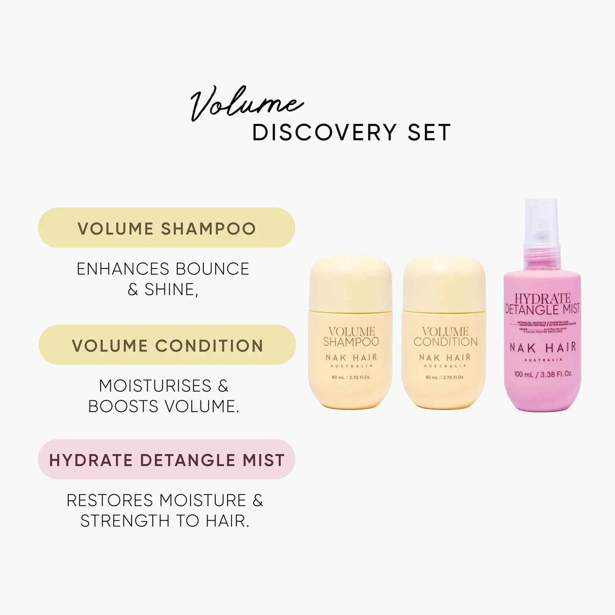 Nak Hair - Signature Volume Discovery Set