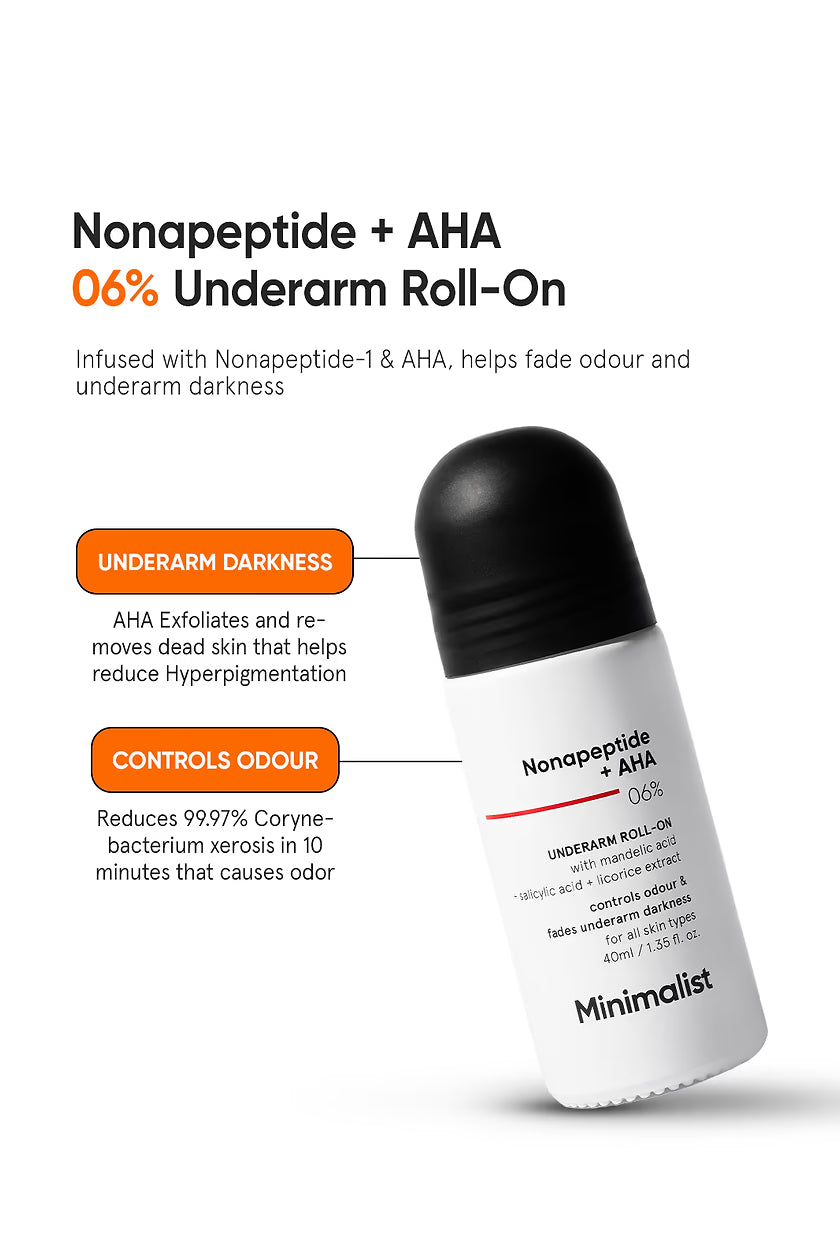 Minimilist - Nonapeptide + AHA 6% Underarm Roll-On 40ml - Zilion