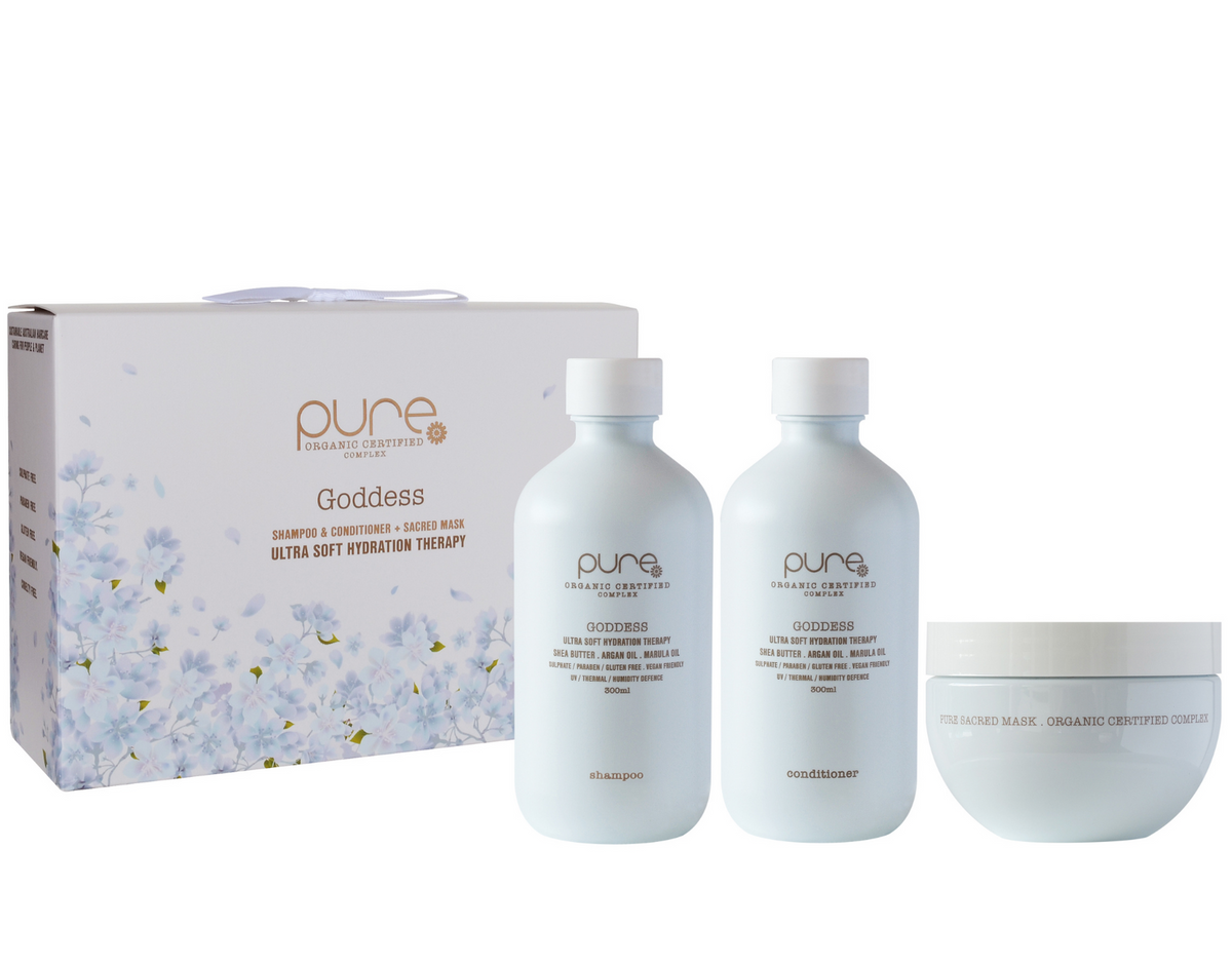 Pure Organic - Goddess Shampoo, Conditioner & Sacred Mask Trio Pack - Zilion