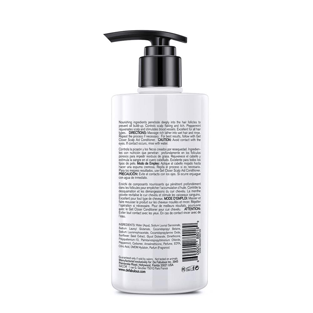 De Fabulous Ginger Energizing Shampoo 250ml – back of bottle