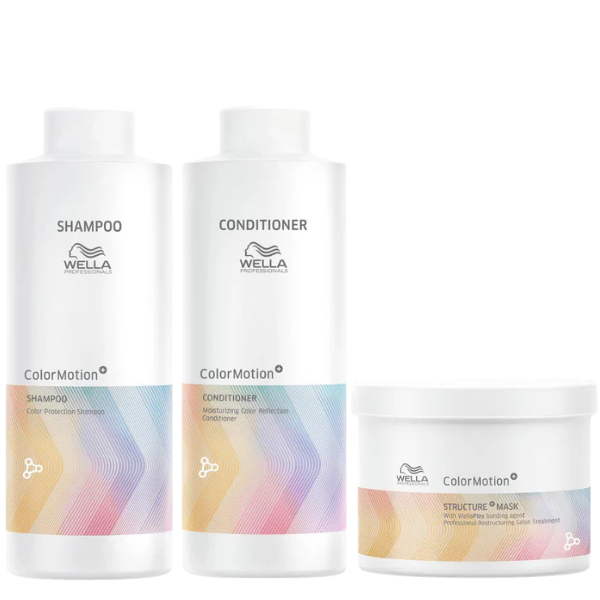 Wella Professionals - Premium Care ColorMotion+ Shampoo, Conditioner & Mask Trio Bundle