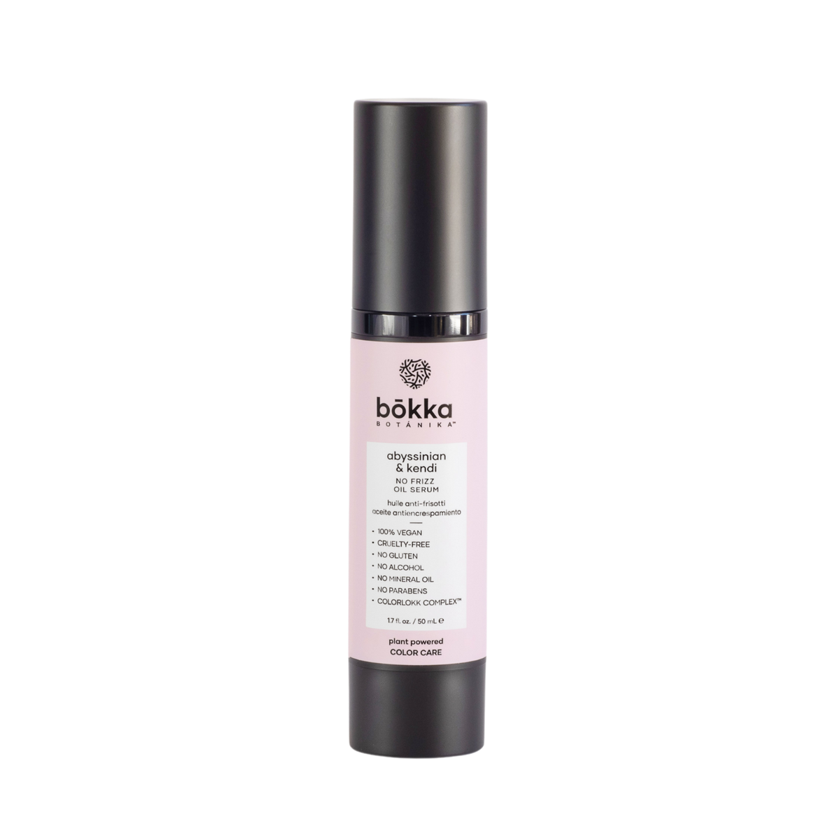 Bokka Botanika Abyssinian & Kendi No Frizz Oil Serum 50ml – front of bottle