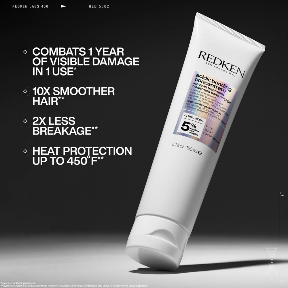 Redken - Acidic Bonding Concentrate Shampoo, Conditioner, Liquid Mask & Leave-In Quad Bundle – Redken Acidic Bonding Concentrate Leave-In Treatment 150ml (detail)