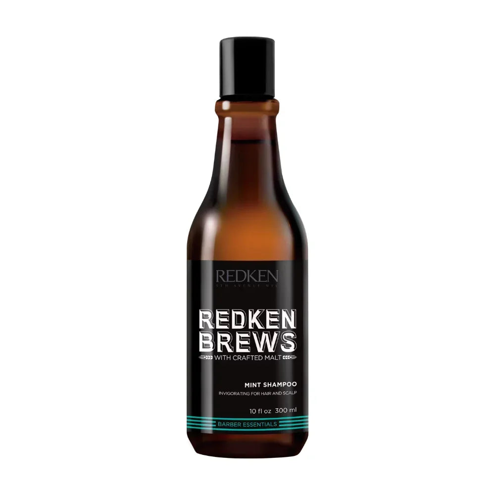 Redken - Brews Mint Shampoo – Twin Pack (2 x 300ml) – Redken - Brews Mint Shampoo 300ml
