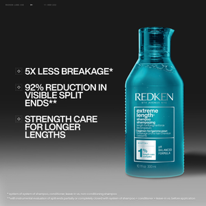 Redken - Extreme Length Shampoo, Conditioner, Mask & Sealer Quad Bundle – Redken Extreme Length Shampoo 300ml (detail)