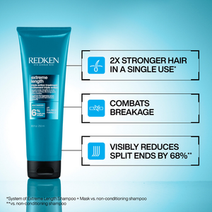 Redken - Extreme Length Shampoo, Conditioner, Mask & Sealer Quad Bundle – Redken Extreme Length Triple Action Mask 250ml (detail)