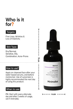 Minimilist - Retinol 0.3% Face Serum 30ml - Zilion