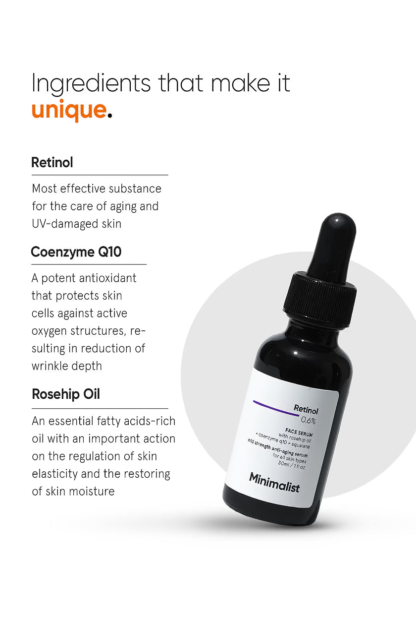 Minimilist - Retinol 0.6% Face Serum 30ml - Zilion