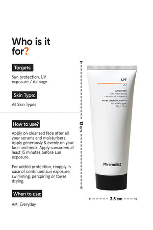 Minimilist - SPF 50 Sunscreen 50g - Zilion