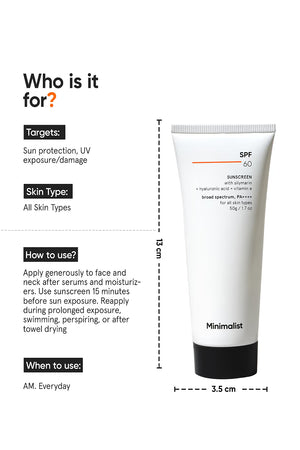 Minimilist - SPF 60 Sunscreen 50g - Zilion