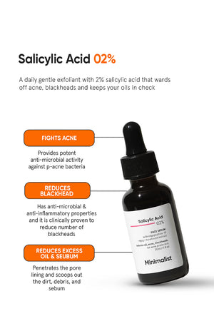 Minimilist - Salicylic Acid 2% Face Serum 30ml - Zilion