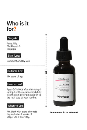 Minimilist - Salicylic Acid 2% Face Serum 30ml - Zilion
