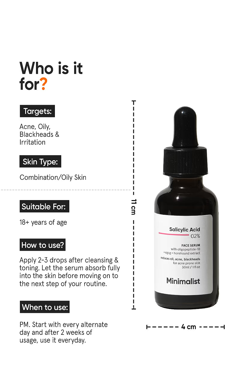 Minimilist - Salicylic Acid 2% Face Serum 30ml - Zilion
