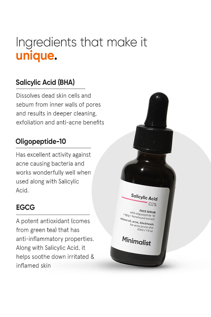 Minimilist - Salicylic Acid 2% Face Serum 30ml - Zilion
