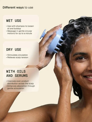 Arata - Scalp Massager with Silicone Bristles – how it works