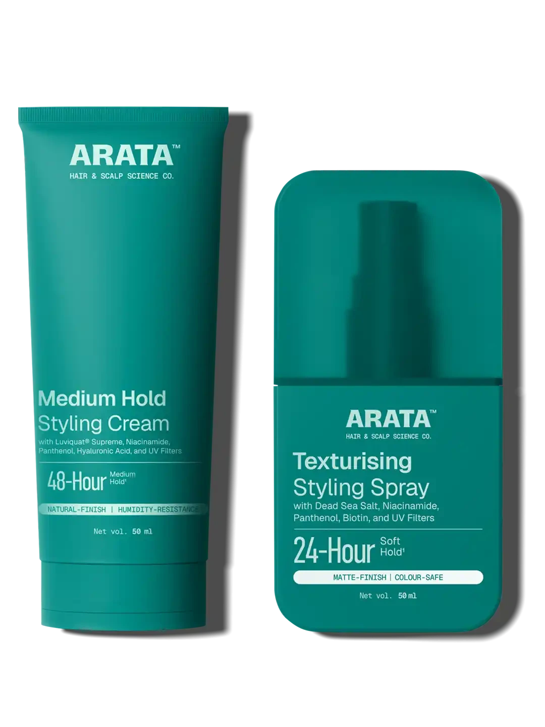 Arata - Texturising Styling Spray & Medium Hold Styling Cream Combo
