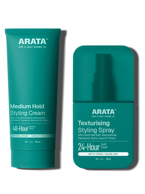 Arata - Texturising Styling Spray & Medium Hold Styling Cream Combo