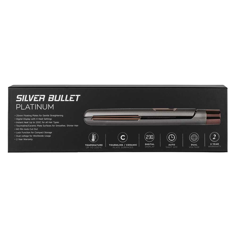 Silver Bullet - Platinum Tourmaline/Ceramic Hair Straightner 25MM