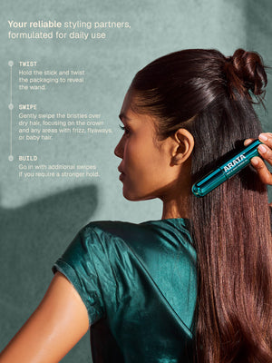 Arata - Sleek Hair Styling Stick 15ml & Strong Hold Styling Gel 50ml Combo – how to use