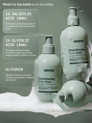 Arata - Smoothening Body Wash 250ml Pack of 2 – key ingredients