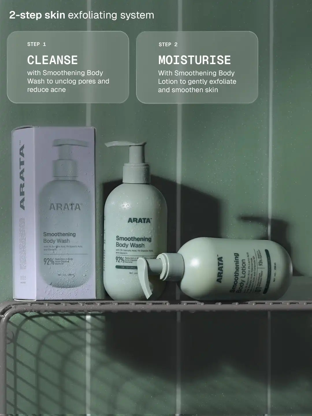 Arata - Smoothening Body Wash 250ml Pack of 2 – how it works