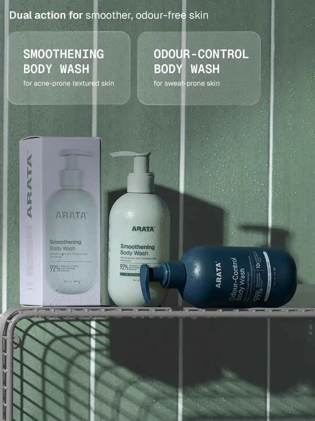 Arata - Smoothening & Odour Control Body Wash Duo 2 x 250ml