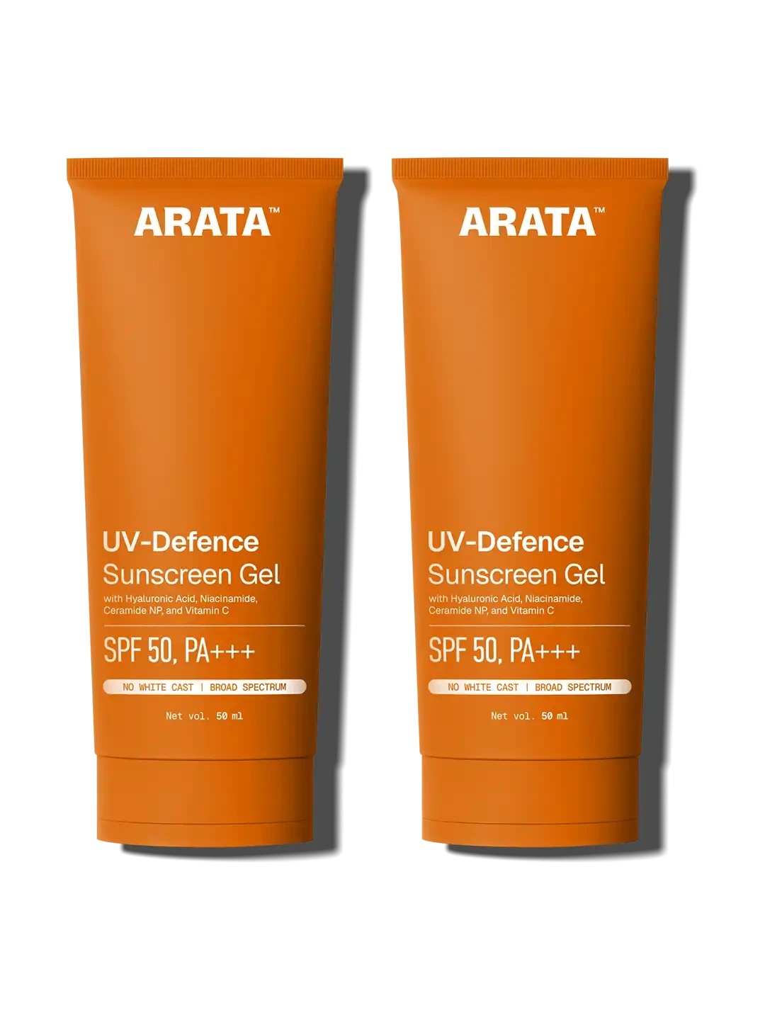 Arata - UV-Defence Sunscreen Gel SPF 50 50ml Pack of 2