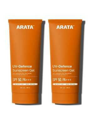 Arata - UV-Defence Sunscreen Gel SPF 50 50ml Pack of 2