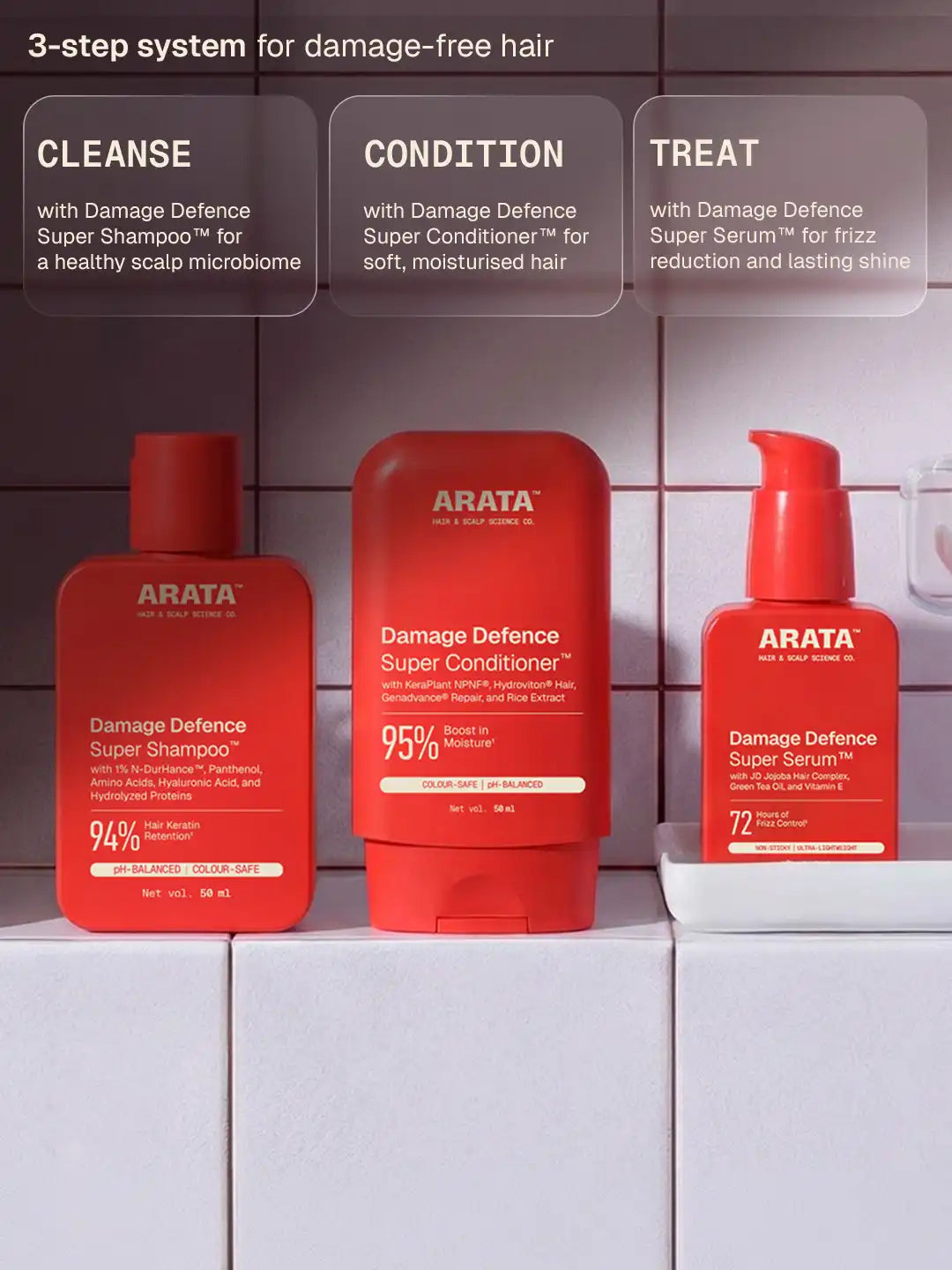 Arata - Damage Defence Super Conditioner 50ml – how it works