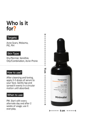 Minimilist - Tranexamic 3% Face Serum 30ml - Zilion