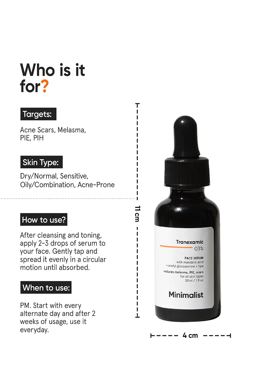 Minimilist - Tranexamic 3% Face Serum 30ml - Zilion