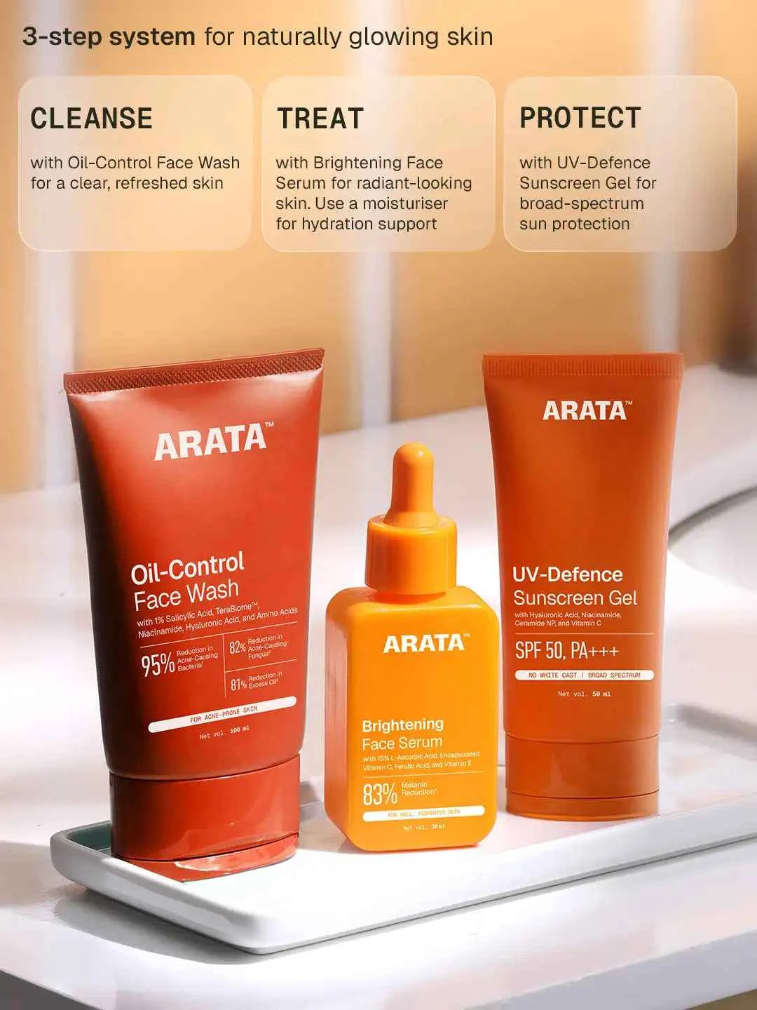 Arata - UV-Defence Sunscreen Gel SPF 50 50ml Pack of 2
