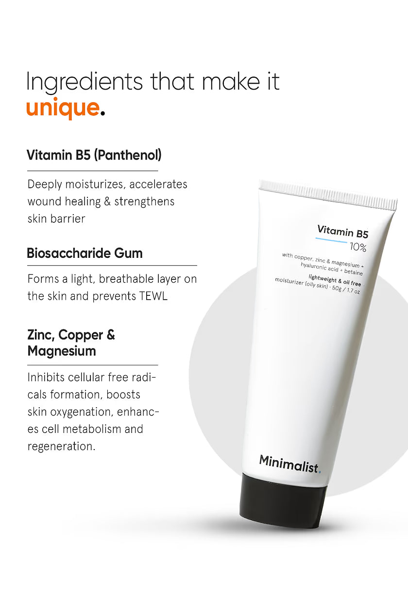 Minimilist - Vitamin B5 10% Moisturizer 50g - Zilion