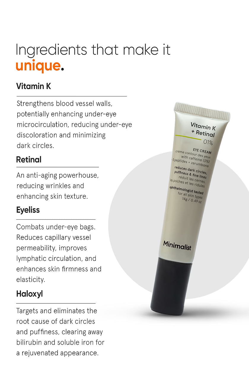 Minimilist - Vitamin K + Retinal 1% Eye Cream 14g - Zilion