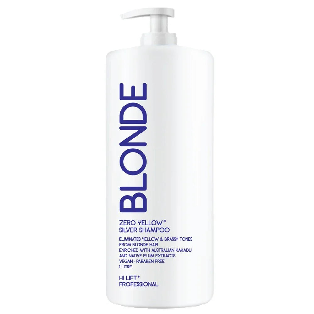 Hi Lift - True Blonde Zero Yellow Shampoo & Conditioner Duo 1000ml Bundle – Hi Lift True Blonde Zero Yellow Shampoo 1000ml