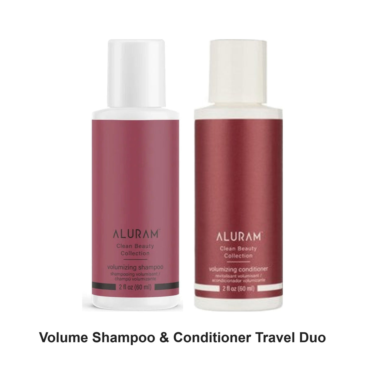 Aluram - Volume Shampoo & Conditioner Travel Duo Bundle – bundle contents: Volume Shampoo 60ml, Volume Conditioner 60ml