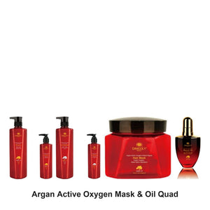 Angel En Provence - Argan Active Oxygen Shampoo, Conditioner, Mask & Oil Quad Bundle – bundle contents: Argan Active Oxygen Instant Repair Shampoo 300ml, Argan Active Oxygen Instant Repair Conditioner 300ml, Argan Active Oxygen Instant Repair Mask 550g, Argan Active Oxygen Instant Repair Argan Oil 60ml