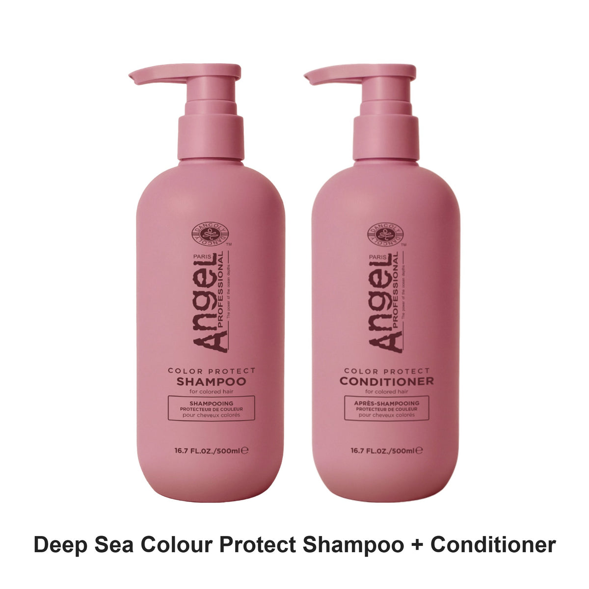Angel En Provence - Deep Sea Colour Protect Shampoo & Conditioner Duo Bundle – bundle contents: Deep Sea Colour Protect Shampoo 500ml, Deep Sea Colour Protect Conditioner 500ml