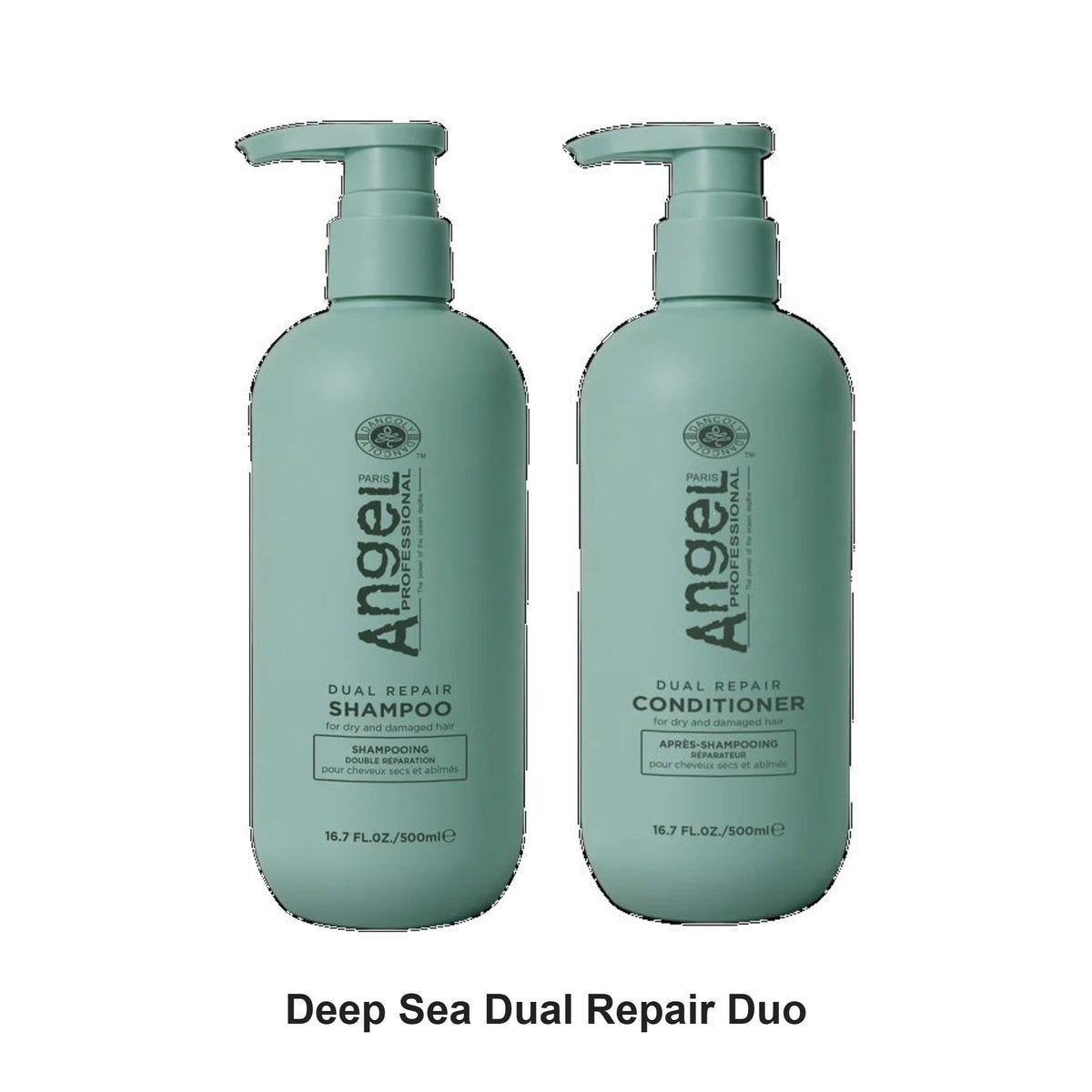 Angel En Provence - Deep Sea Dual Repair Shampoo & Conditioner Duo 1000ml Bundle – bundle contents: Deep Sea Dual Repair Shampoo 1000ml, Deep Sea Dual Repair Conditioner 1000ml