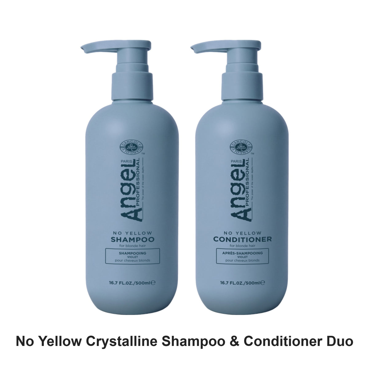 Angel En Provence - Deep Sea No Yellow Crystalline Shampoo & Conditioner Duo Bundle – bundle contents: Deep Sea No Yellow Crystalline Shampoo 500ml, Deep Sea No Yellow Crystalline Conditioner 500ml