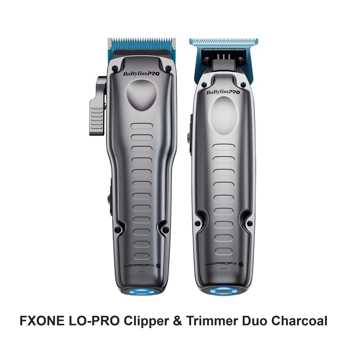 BaByliss Pro - FXONE LO-PRO Clipper & Trimmer Duo Charcoal Bundle – bundle contents: FXONE LO-PRO Clipper Charcoal, FXONE LO-PRO Trimmer Charcoal