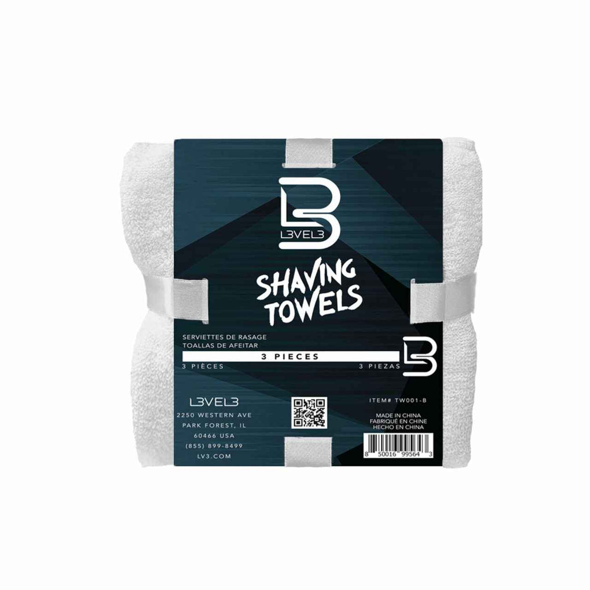 L3VEL3 - Shaving Towel White 3pc