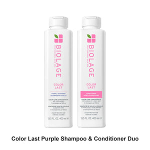 Biolage - Color Last Purple Shampoo & Conditioner Duo Bundle – bundle contents: Color Last Purple Shampoo 400ml, Color Last Conditioner 400ml