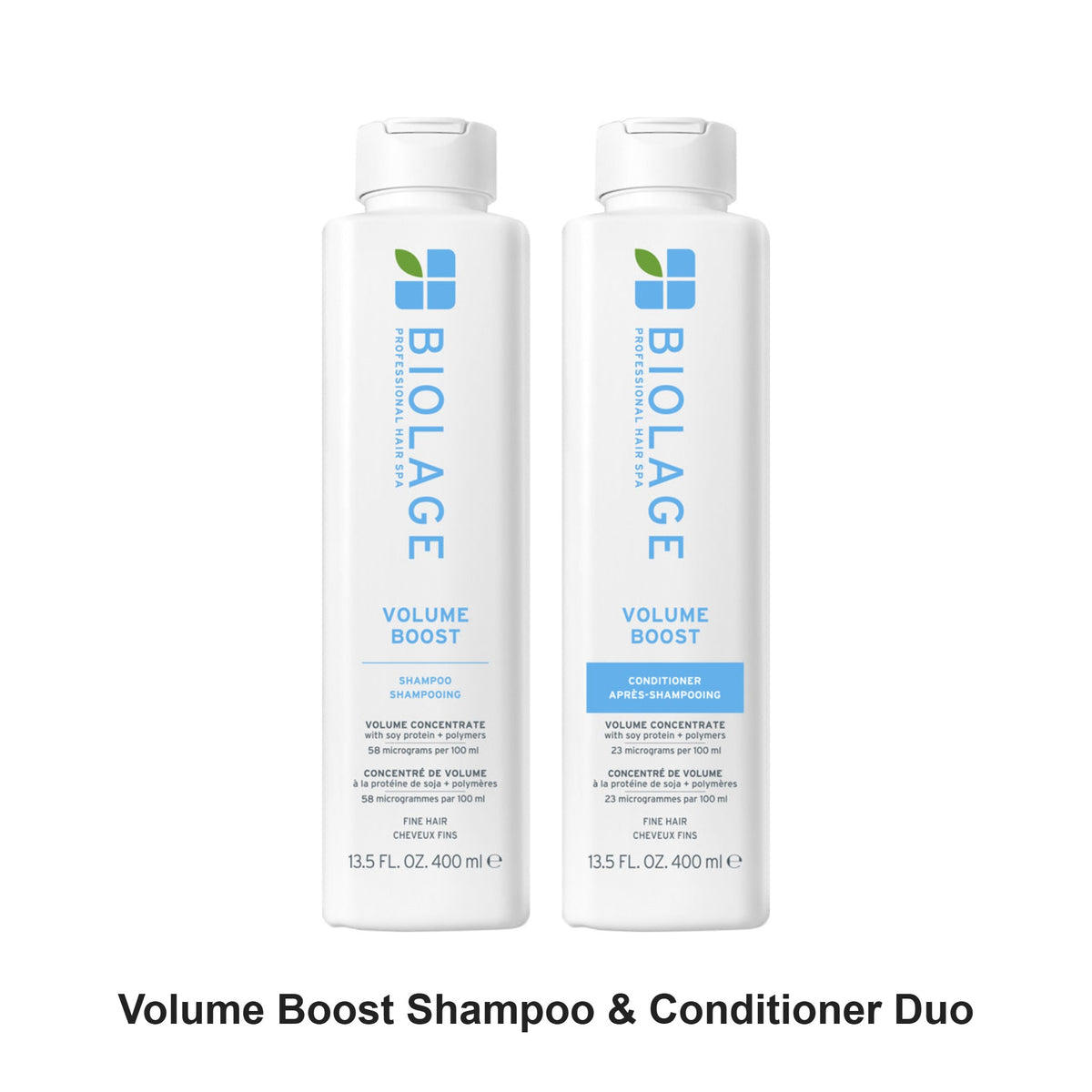 Biolage - Volume Boost Shampoo & Conditioner Duo Bundle – bundle contents: Volume Boost Shampoo 400ml, Volume Boost Conditioner 400ml