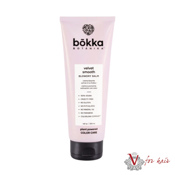 Bokka Botanika Velvet Smooth Blowdry Balm 200ml – bottle on white