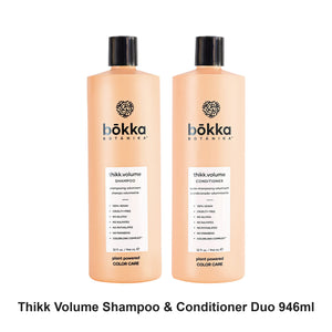 Bokka Botanika - Thikk Volume Shampoo & Conditioner Duo 946ml Bundle – bundle contents: Thikk Volume Shampoo 946ml, Thikk Volume Conditioner 946ml