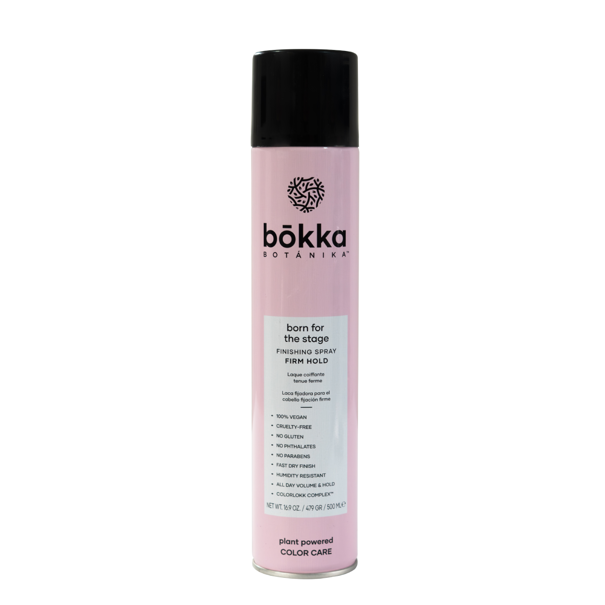 Bokka Botanika Born For The Stage Finishing Spray Firm Hold 500ml – front of can